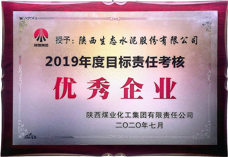 公司荣获2019年度目标责任考核优秀企业